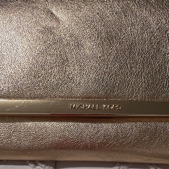 Michael Kors Metallic Gold Clutch - Picture 2 of 9